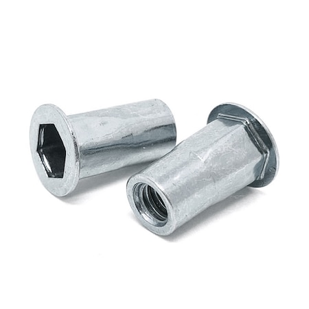 Boltsandnuts.Com 8 Pieces 5/16-18 UNC L .150-.312 Aluminum Hex Rivet Nut, 8PK 31CHRNA/L-8
